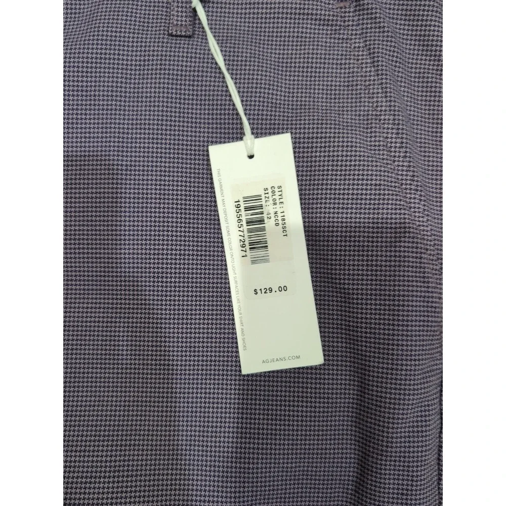 AG Adriano Goldschmied The Griffin Relaxed Fit Shorts Mens Size 42 Purple Chino